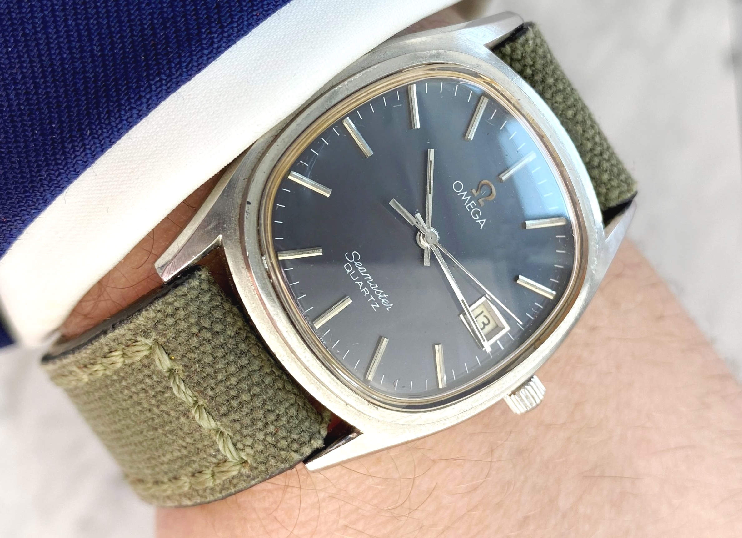 Blue Dial Omega Seamaster Vintage Quartz | Vintage Portfolio