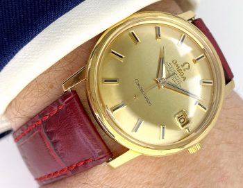 Omega Constellation De Luxe Vollgold Vintage Automatik 168010