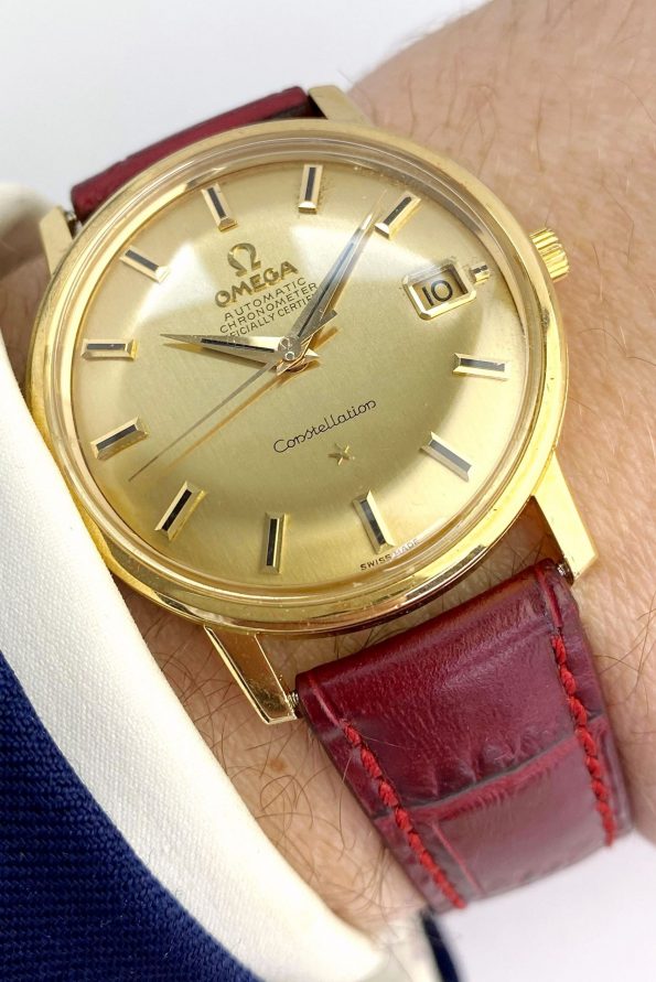 Omega Constellation De Luxe Solid Gold Vintage Automatic 168010