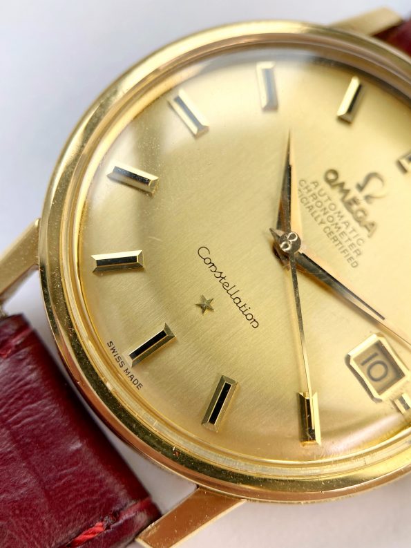 Omega Constellation De Luxe Vollgold Vintage Automatik 168010