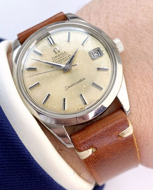 Omega Seamaster Chronometer Creme ZB Vintage Automatik SERVICIERT ref 166010