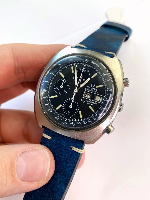 Omega Speedsonic f300 hz Chronometer Vintage Quartz f300hz ref 1880002 Blue Dial