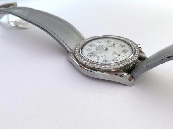 Omega Speedmaster Perlmutt ZB Diamant Lünette Automatik Vintage
