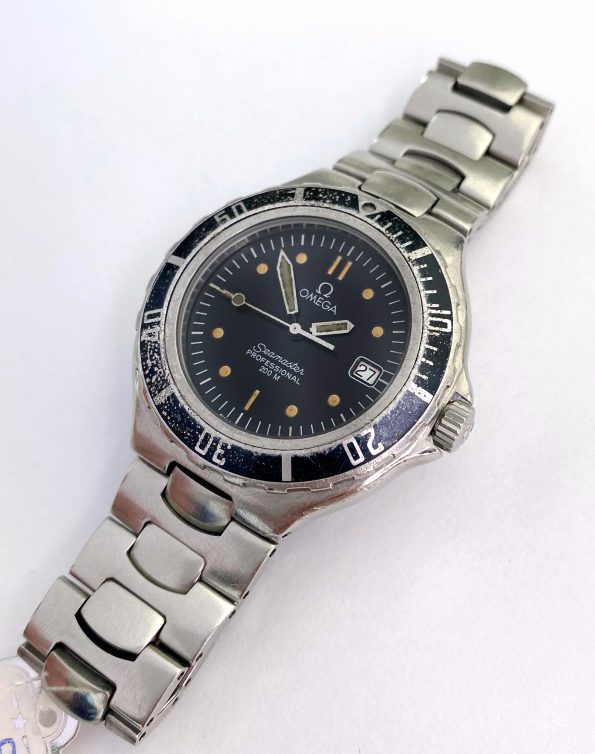 Omega Seamaster 200m Professional Vintage Pre Bond 38mm Quartz Schwarzes Zifferblatt 396.1052