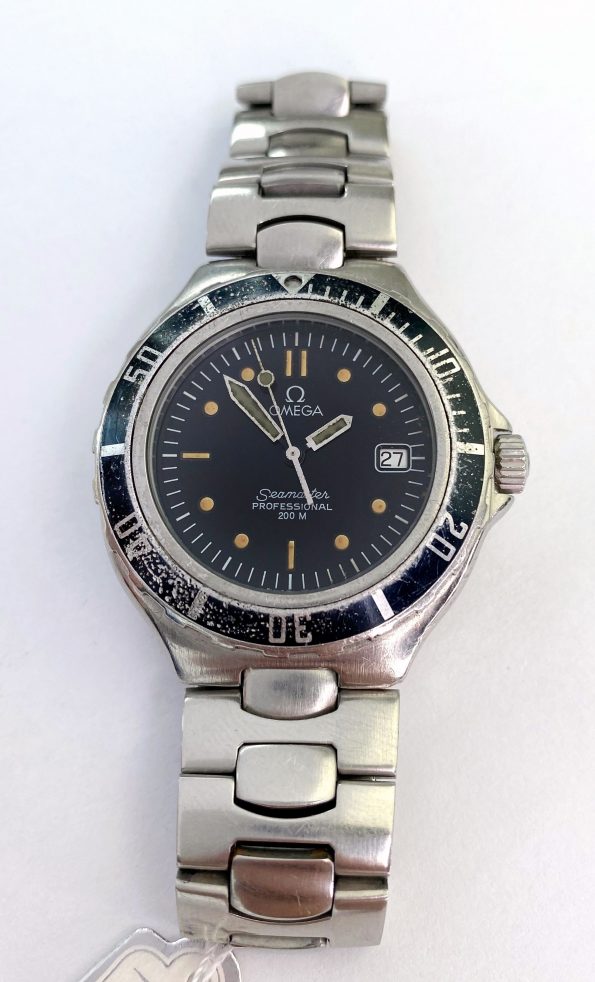 Omega Seamaster 200m Professional Vintage Pre Bond 38mm Quartz Schwarzes Zifferblatt 396.1052