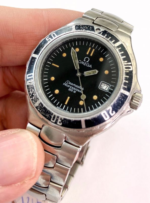 Omega Seamaster 200m Professional Vintage Pre Bond 38mm Quartz Schwarzes Zifferblatt 396.1052