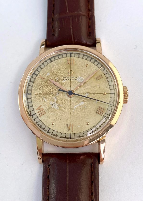 Omega Chronometer Chronometre Rosegold Vintage Handaufzug 35mm 30T2 RG SC