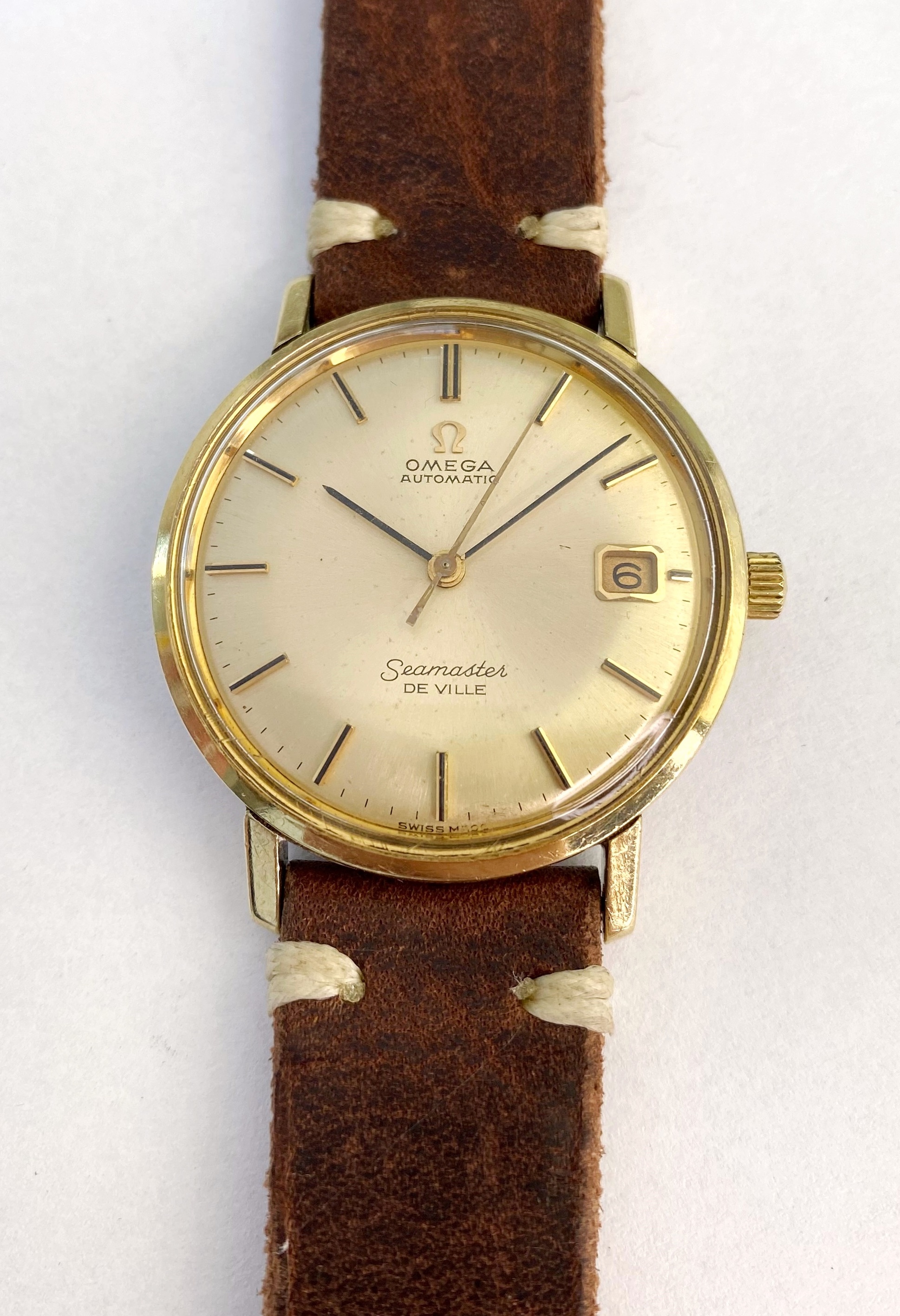 Omega Seamaster De Ville Vintage Automatic Gold Plated Date 166020 ...