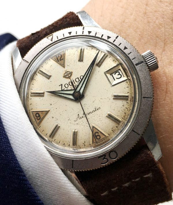 Zodiac Seawolf Automatic with rotating bezel Vintage | Vintage Portfolio