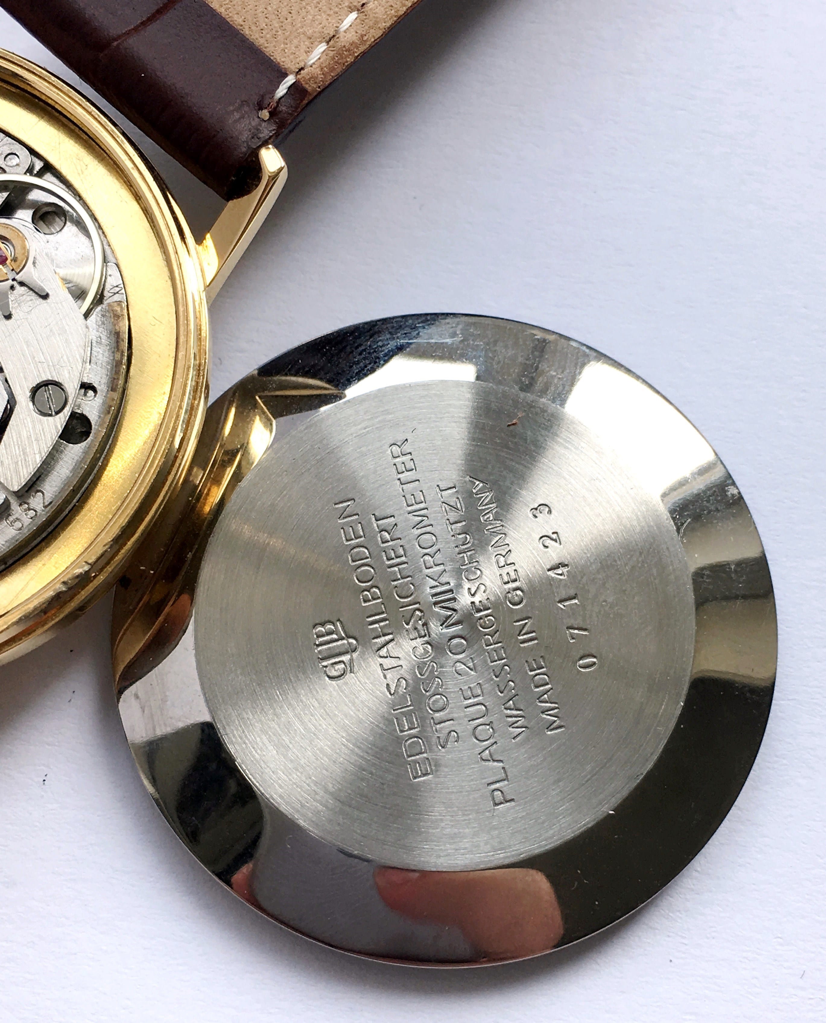 Top Glashütte Spezimatik Automatic golden dial Date | Vintage Portfolio