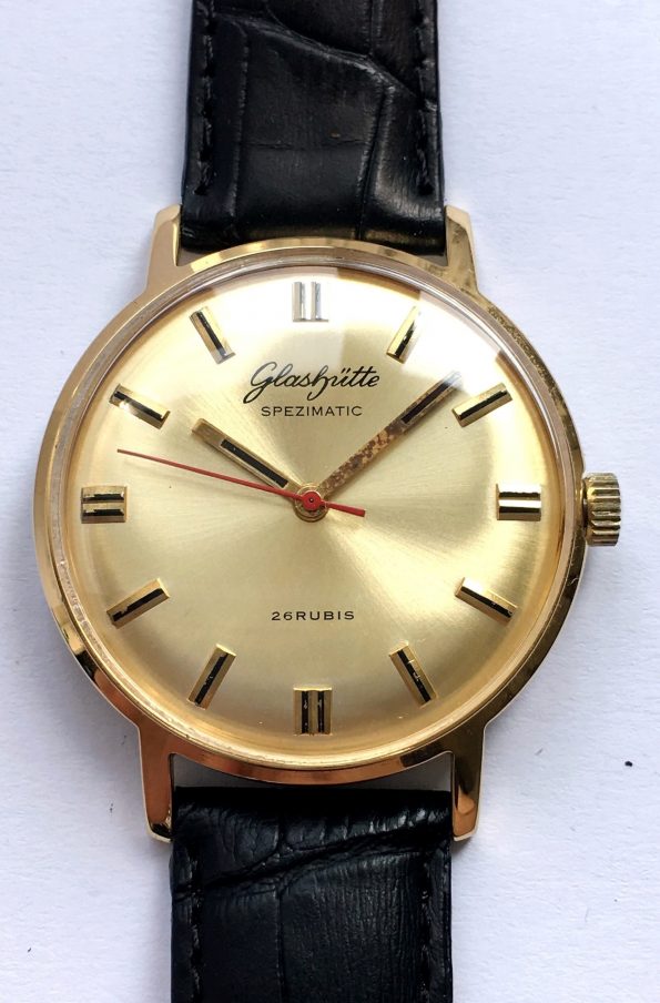 Serviced Glashütte Spezimatik Automatic golden dial | Vintage Portfolio