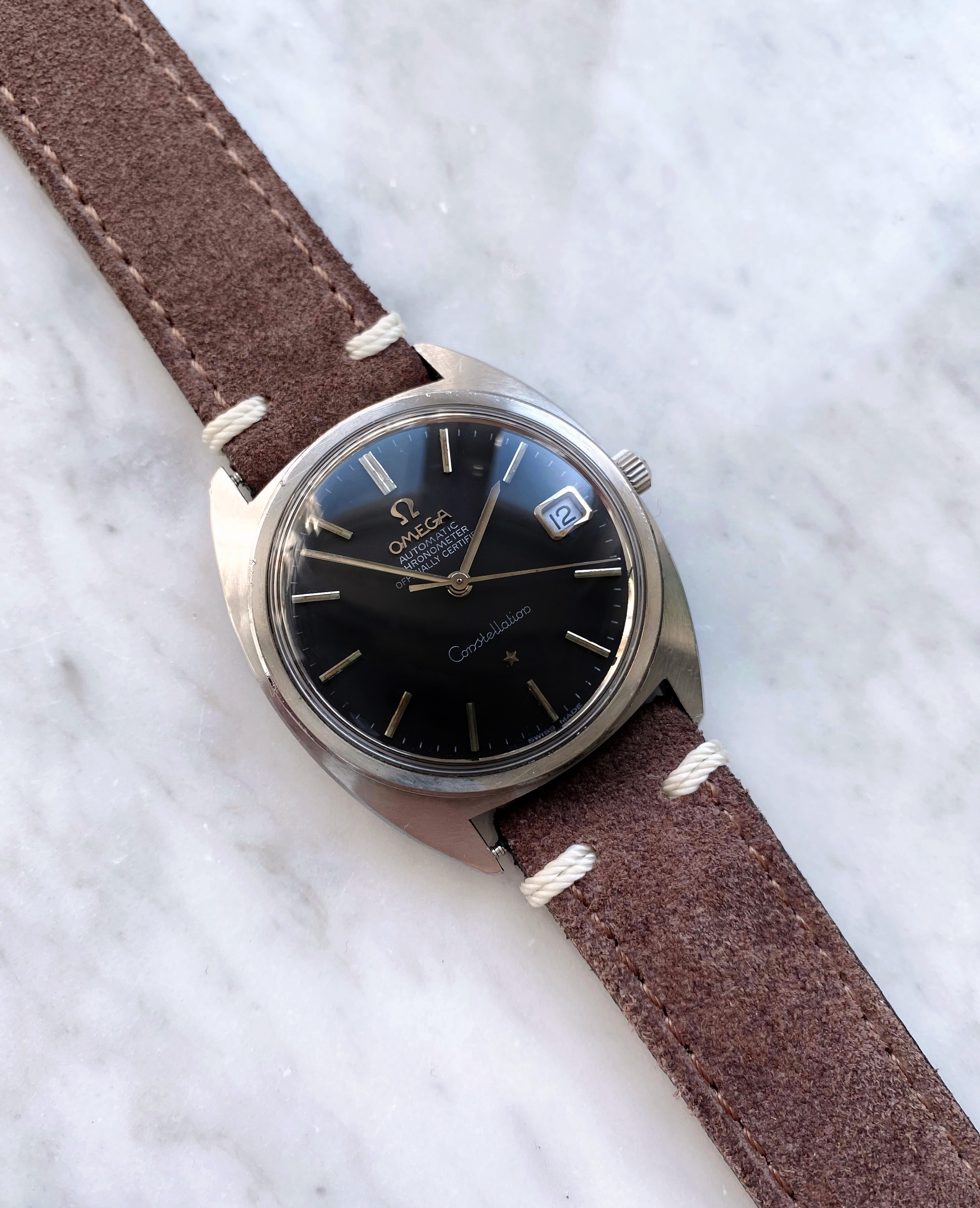 Omega Constellation Automatic Vintage C Shape black dial | Vintage ...