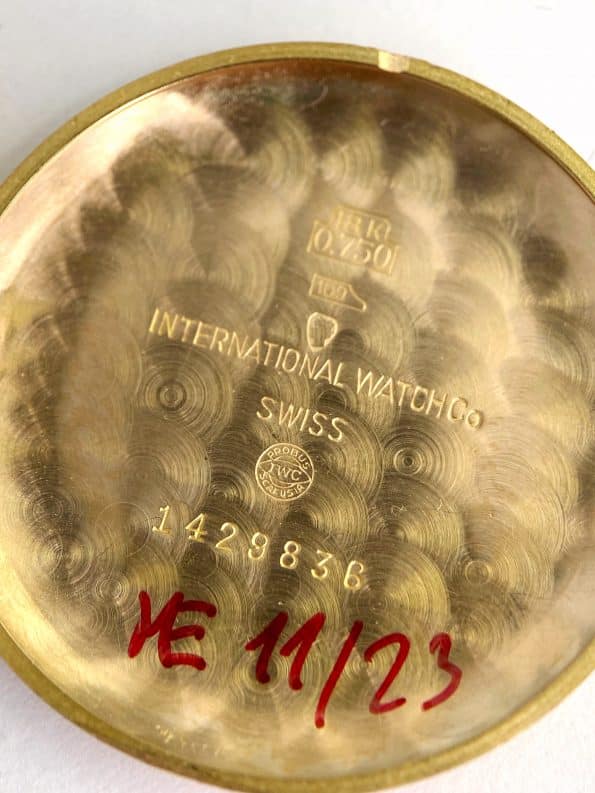 IWC Vintage Shark Fin Lugs Rose Gold Black Dial 36mm