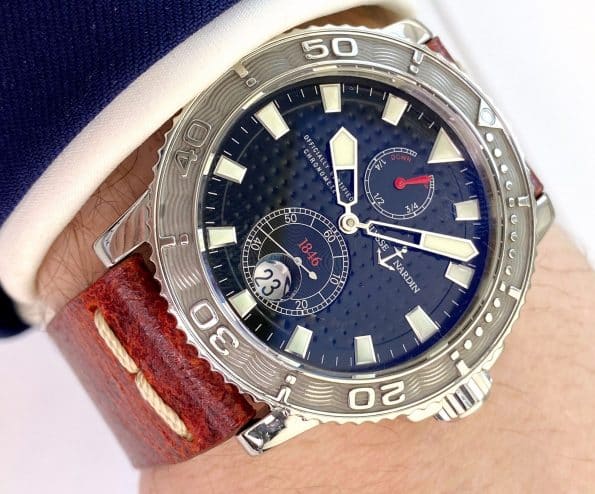 Serviced Ulysse Nardin Marine Chronometer Power Reserve Automatic Diver ref 263