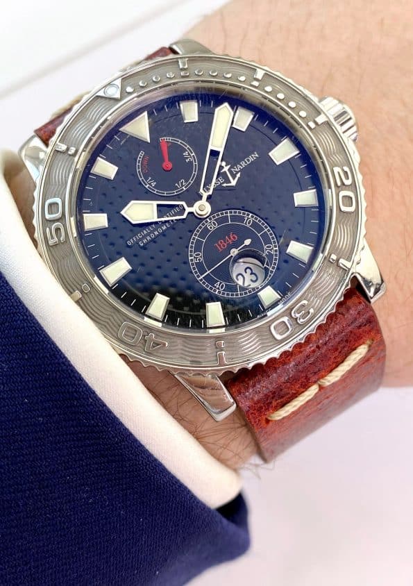 Serviced Ulysse Nardin Marine Chronometer Power Reserve Automatic Diver ref 263