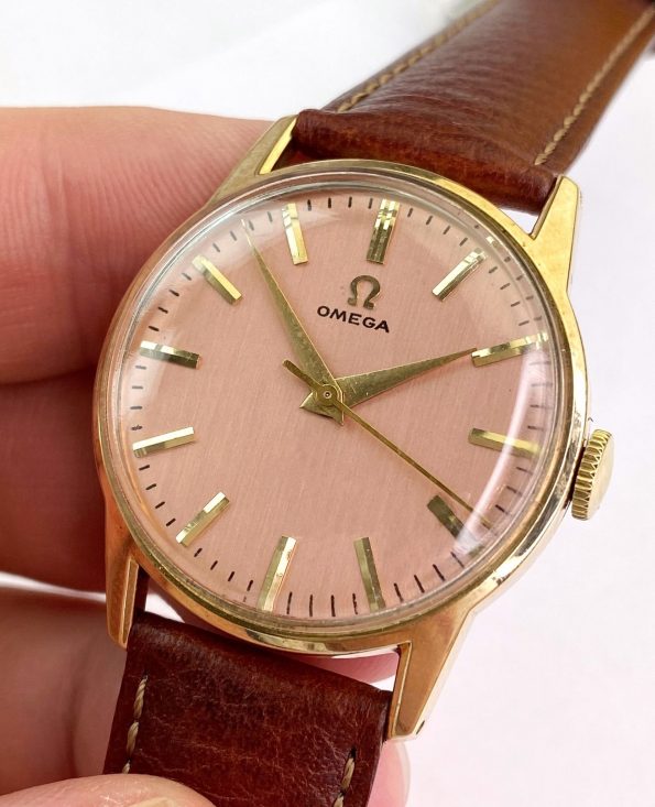 Omega Restored Pink Dial Vintage Solid Gold