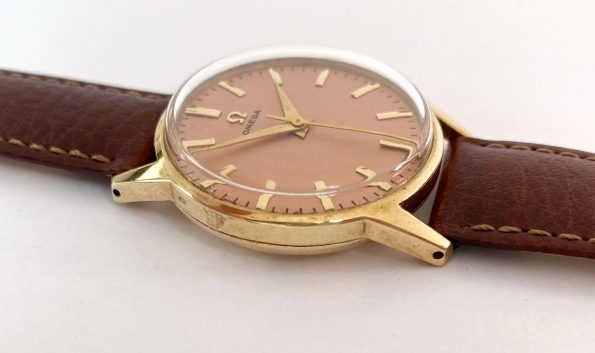 Omega Restored Pink Dial Vintage Solid Gold