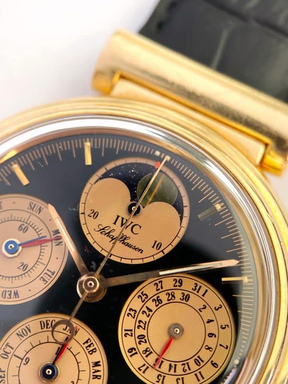 IWC Da Vinci Perpetual Calendar Rose Gold Black Dial Automatic ref 3750