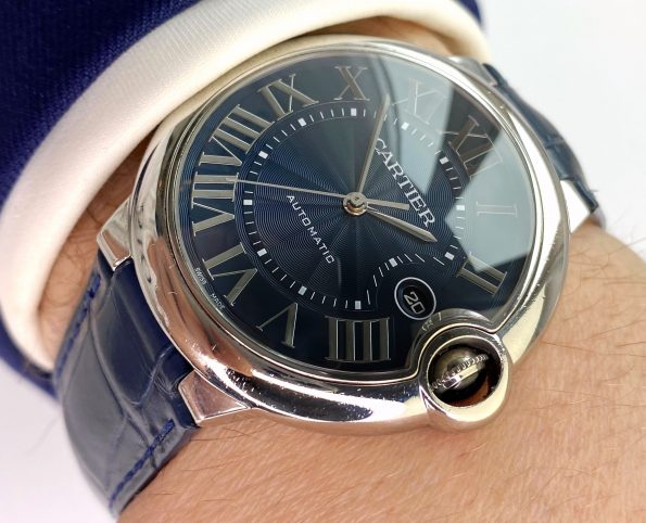 Cartier Ballon Bleu Blue Dial Automatic ref 3765 Original Papers