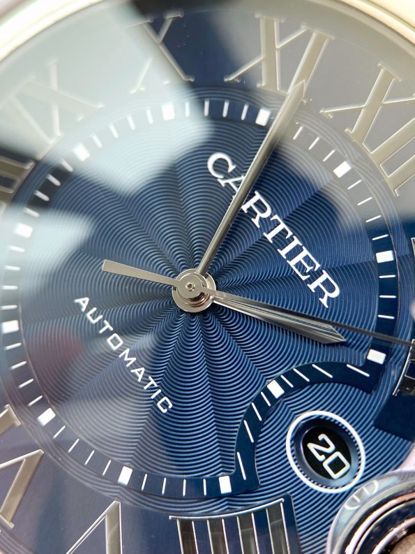 Cartier Ballon Bleu Blaues Zifferblatt Automatik ref 3765 Original Papiere