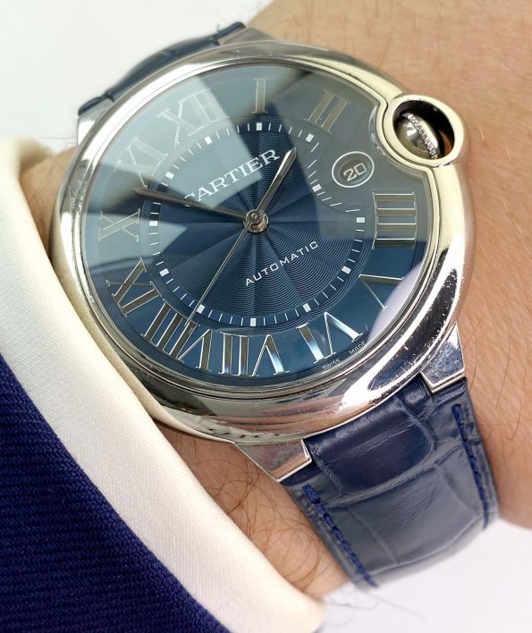 Cartier Ballon Bleu Blue Dial Automatic ref 3765 Original Papers