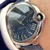 Cartier Ballon Bleu Blaues Zifferblatt Automatik ref 3765 Original Papiere