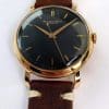 IWC Solid Pink Rose Gold 18ct Handwinding Vintage Black Restored Dial cal 89
