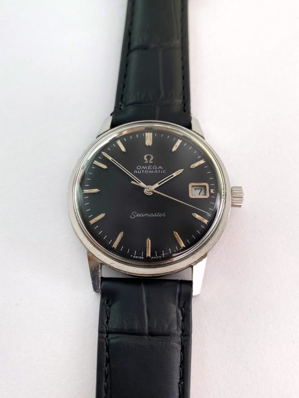 Omega Seamaster Vintage Automatik Schwarzes Restauriertes Zifferblatt ref 166002