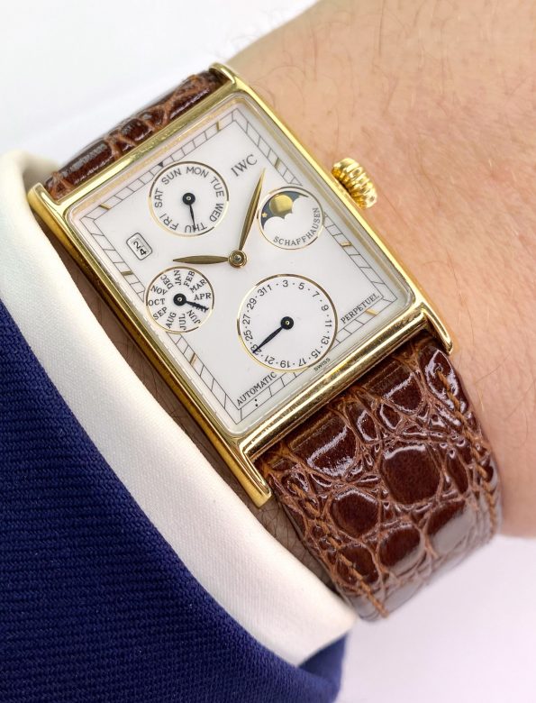 IWC Novecento ref IW3545 Perpetual Calendar Automatic Solid Gold Triple Date Moonphase