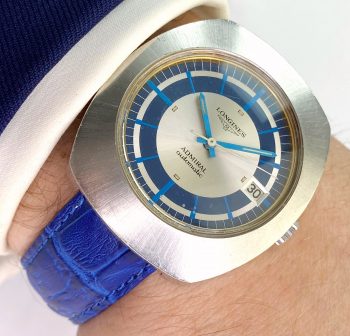 Longines Vintage Admiral Blue Sector Dial 70ties Automatic Oversize Jumbo