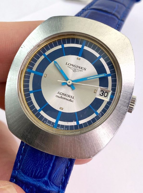 Longines Vintage Admiral Blue Sector Dial 70ties Automatic Oversize Jumbo